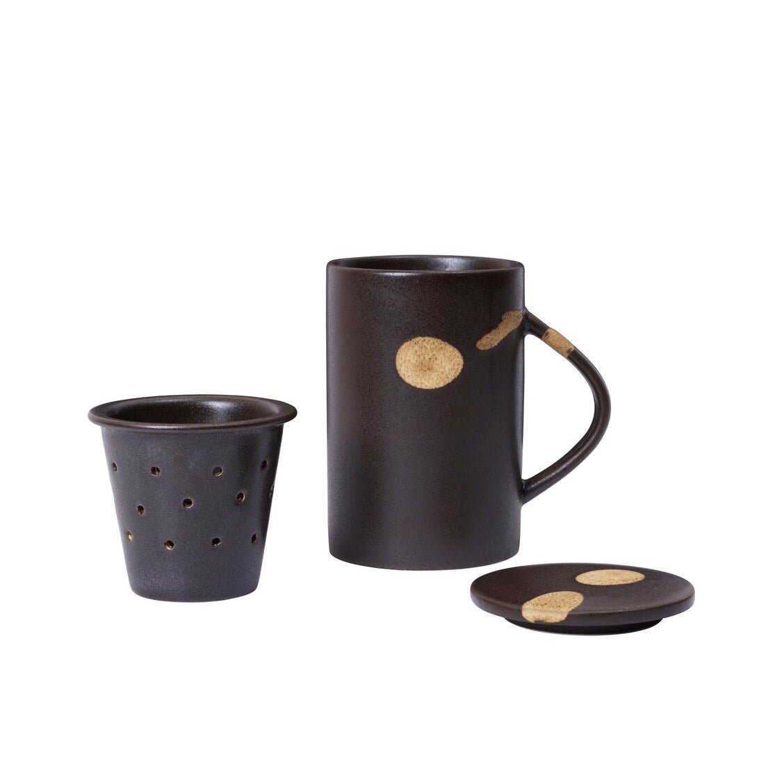 Koyo tekrus med teinfusersæt - Dark Brown/Buff